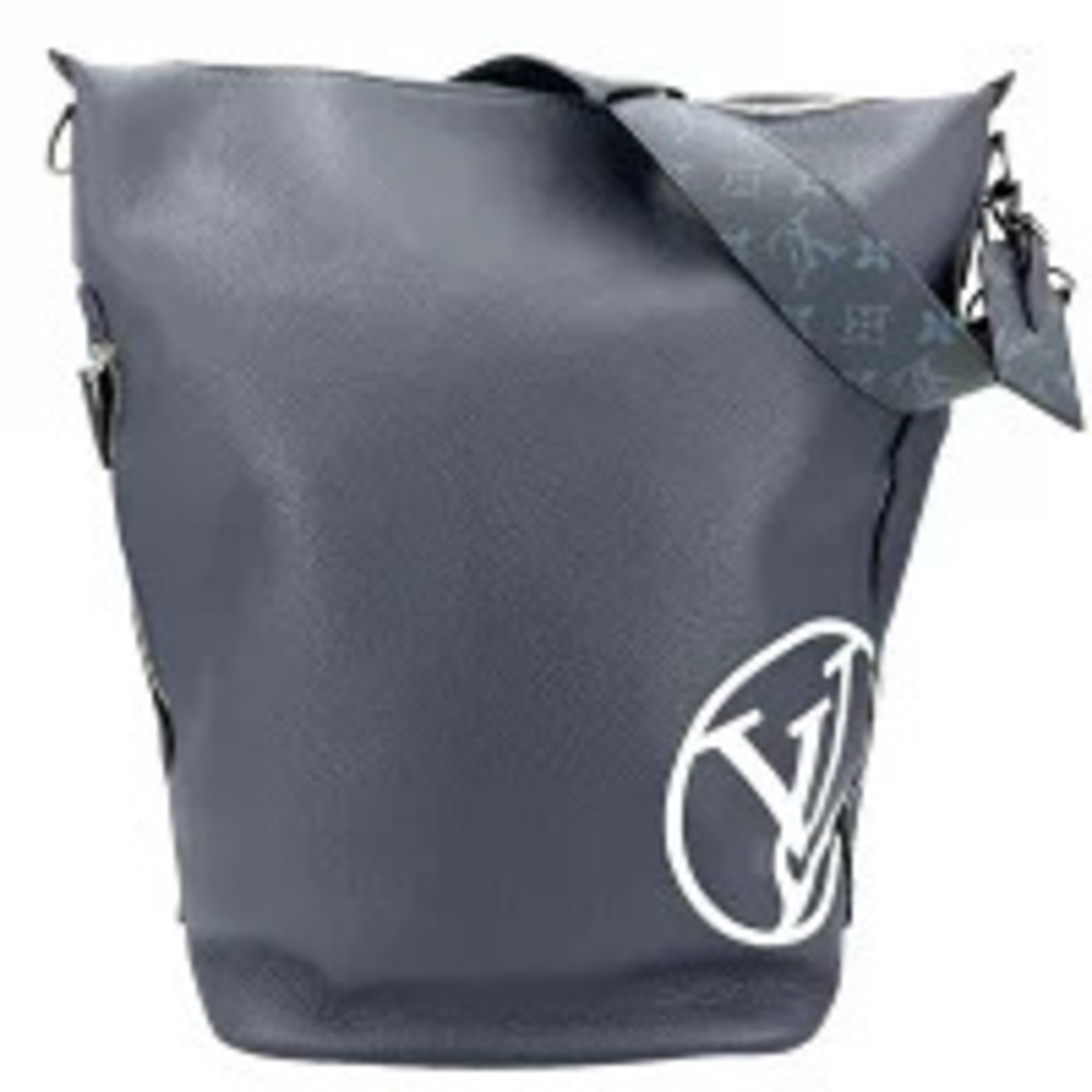 Louis Vuitton Eastside Duffle Taurillon Leather Shoulder Bag Navy Blue